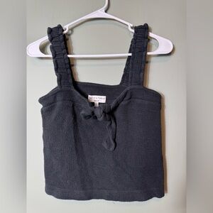 Madewell Texture‎ & Thread Women’s Black Tie Front Tank Top Size XXS